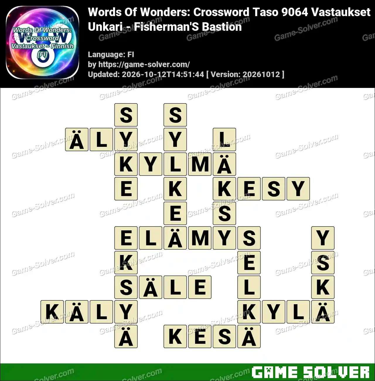 Words Of Wonders: Crossword Taso 9064 Vastaukset – Unkari – Fisherman’S Bastion